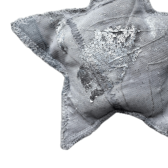Silver Sparkle Patchwork Tree Topper