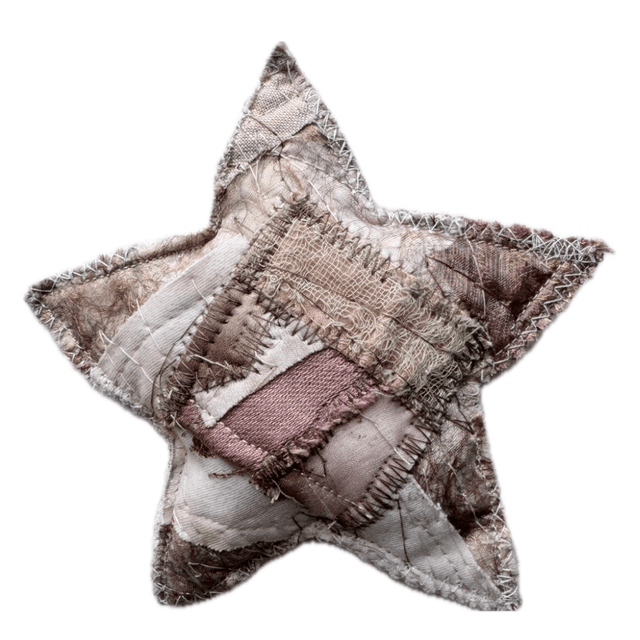 Rose Gold Sparkle Patchwork Tree Topper Star
