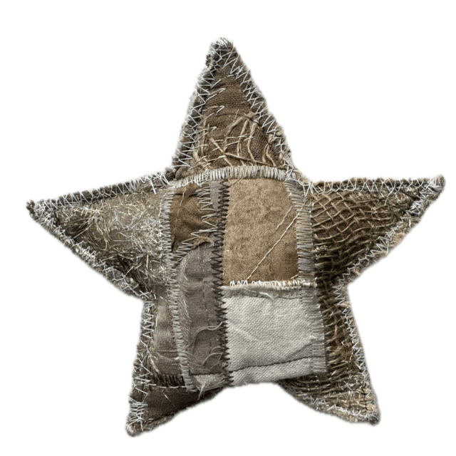 Gold Sparkle Patchwork Tree Topper Star
